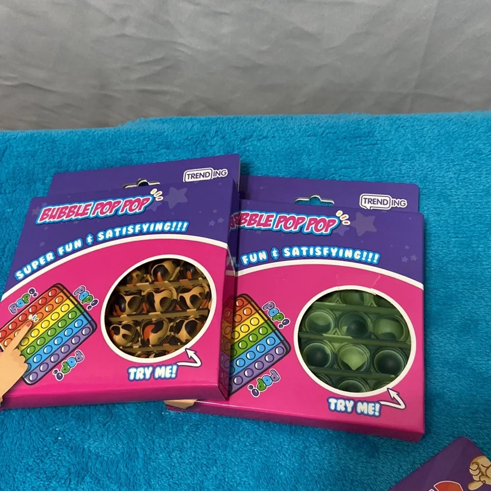 Bubble Pop Pop bracelets, suckers, and square ones, bundle.